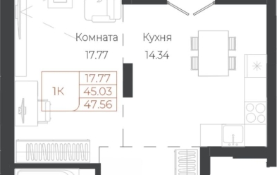 Продается 1 комн.