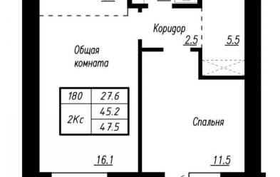 Продается 2 комн.