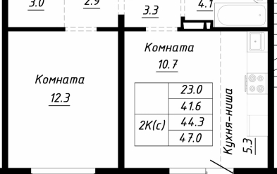 Продается 2 ком.