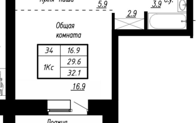 Продается 1 комн.