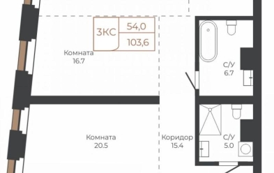 Продается 3 комн.