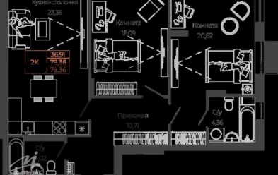 Продается 2 комн.