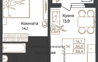 Продается 1 комн.