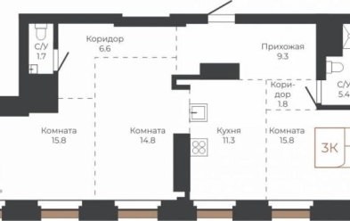 Продается 3 комн.