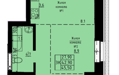 Продается 3 комн.