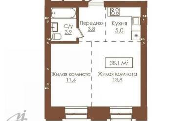 Продается 2 комн.