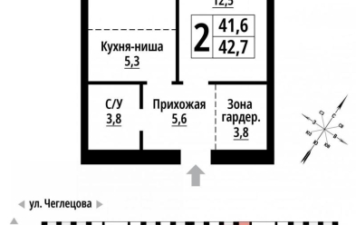 Продается 2 комн.