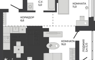 Продается 2 комн.