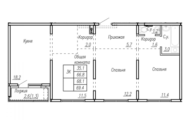 Продается 3 комн.
