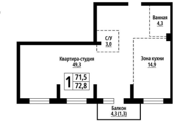 Продается 3 комн.
