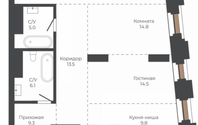 Продается 3 комн.