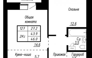 Продается 2 комн.