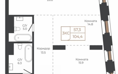 Продается 3 комн.