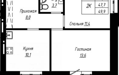 Продается 2 комн.