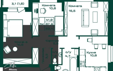Продается 3 комн.