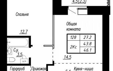 Продается 2 комн.