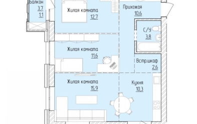 Продается 3 комн.