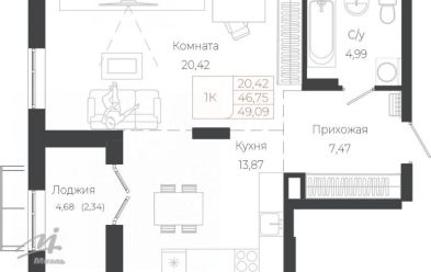 Продается 1 комн.