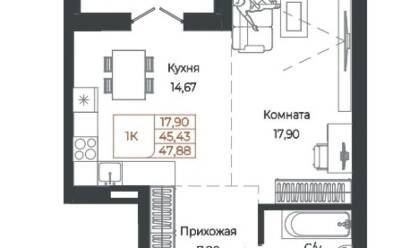 Продается 1 ком.