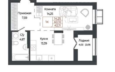 Продается 1 комн.