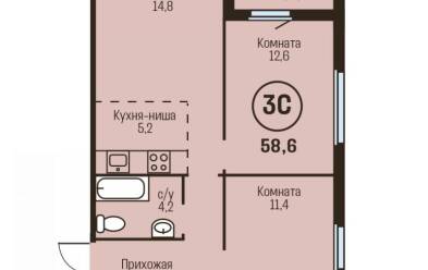 Продается 3 комн.