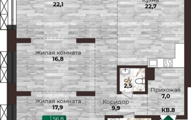 Продается 3 комн.