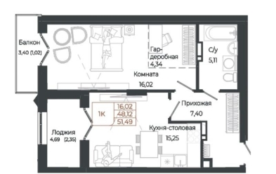 Продается 1 комн.