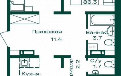 Продается 3 комн.
