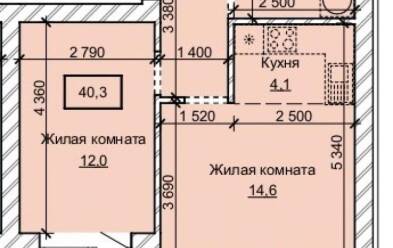 Продается 2 комн.
