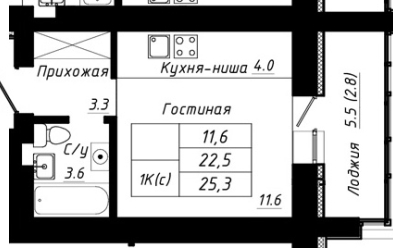 Продается 1 ком.