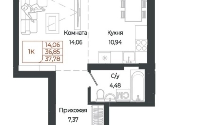 Продается 1 комн.