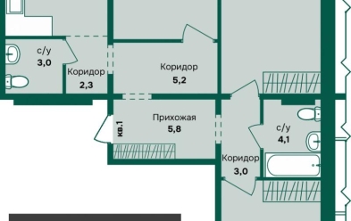 Продается 3 комн.