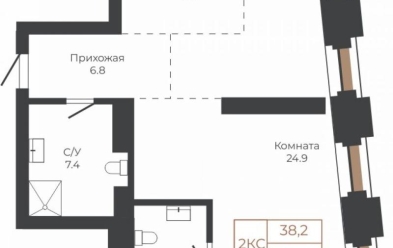 Продается 2 комн.
