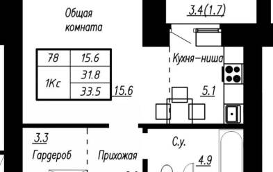 Продается 1 комн.