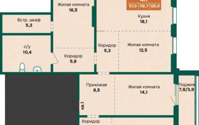 Продается 4 комн.