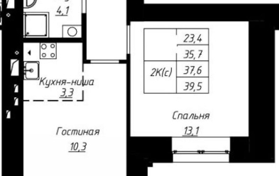 Продается 2 комн.