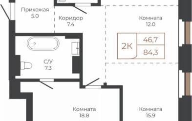 Продается 3 комн.