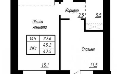 Продается 2 комн.