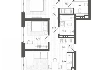 Продается 3 комн.