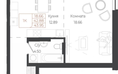 Продается 1 комн.