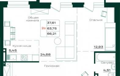 Продается 2 комн.
