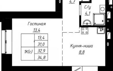 Продается 1 комн.