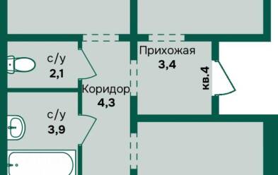 Продается 3 комн.