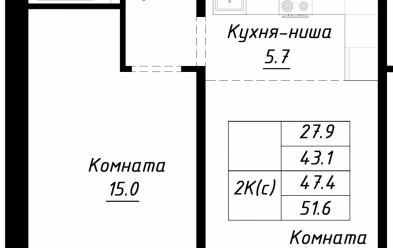 Продается 2 ком.