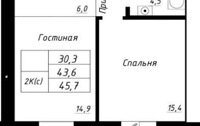 Продается 2 ком.