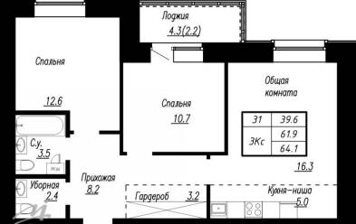 Продается 3 комн.