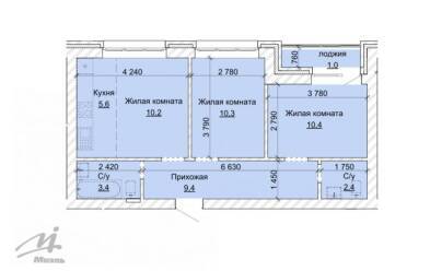 Продается 3 комн.