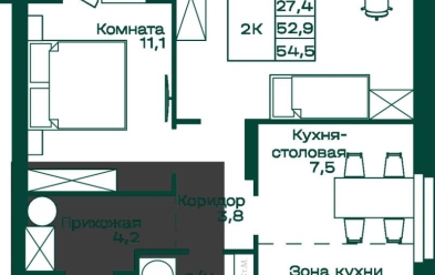Продается 2 комн.