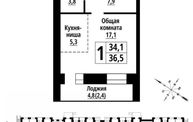 Продается 1 комн.