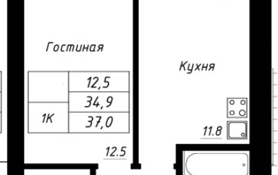 Продается 1 ком.